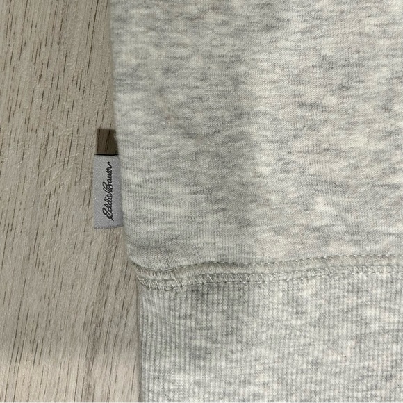Eddie Bauer EB Retro Logo Graphic Full-Zip Hoodie Sweatshirt Gray Size XL - Picture 8 of 12